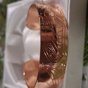 Copper Carved Bracelet